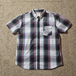 Levi's Shirt Mens Extra Large Short Sleeve Plaid Western